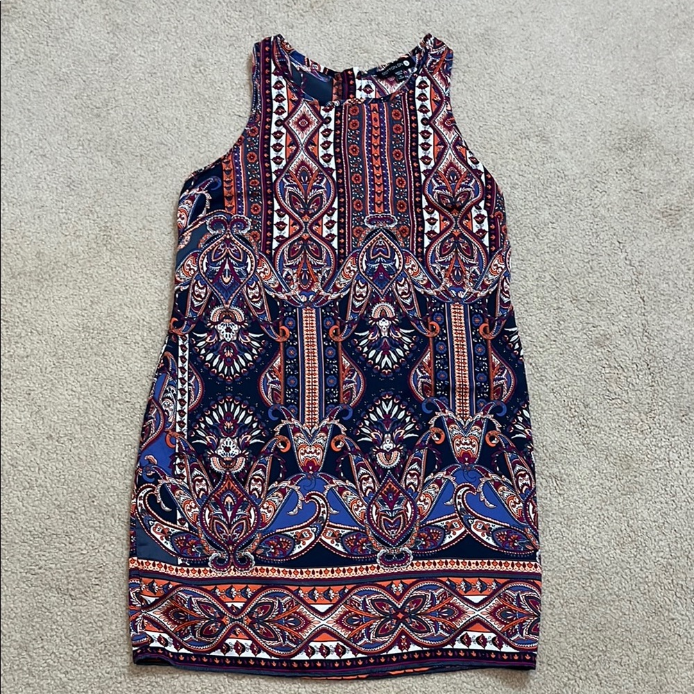 Cotton On Mini Dress, sleeveless, multicolored, size small